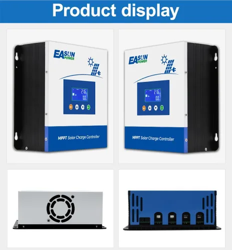 Vista 7 de POWLAND 60A Controlador de carga solar MPPT, 12V/24V/36V/48V Auto, Regulador de pantalla LCD de entrada máxima 150V Controlador de carga inteligente