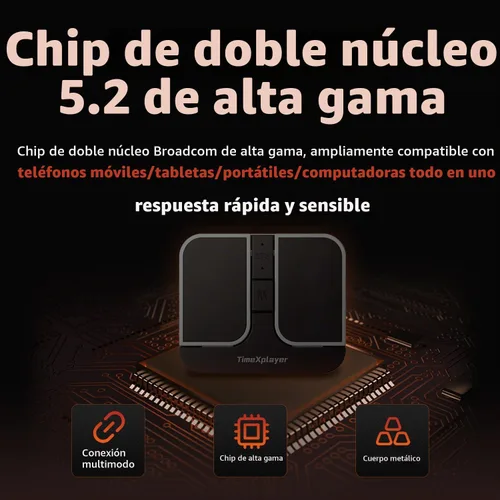 Vista 6 de Mini ratón cuadrado – inalámbrico de 2.4 GHz, conexión Bluetooth dual, compatible con todos los principales sistemas operativos – Sensor de alta