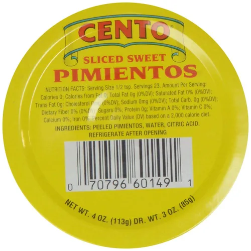 Vista 3 de Cento Pimientos en rodajas de 4.0 onzas (paquete de 2)