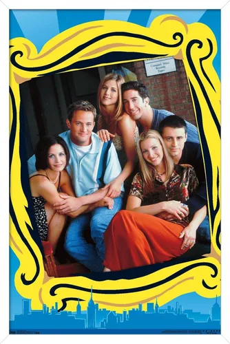 Vista 13 de Trends International Friends - Póster de pared de grupo, 14.725 x 22.375 pulgadas, versión enmarcada de madera de granero Versión sin marco