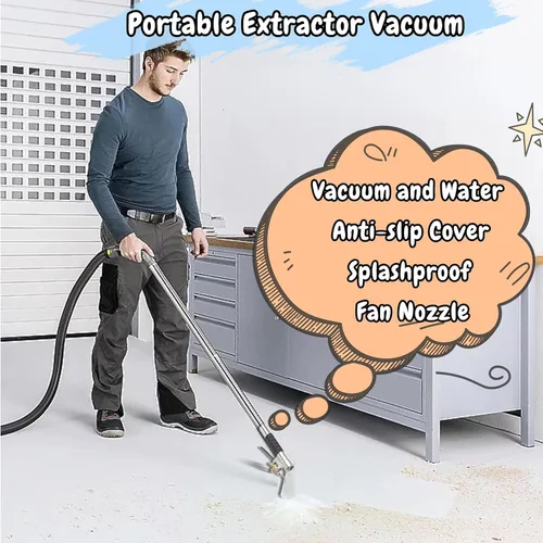 Vista 2 de Cabeza extractora, Accesorio de extractor de vacío para muebles de alfombra de tapicería, Accesorio extractor de alfombras de acero inoxidable