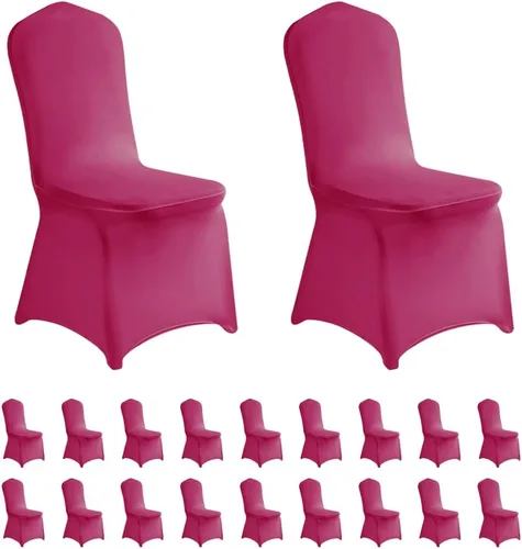 Vista 15 de LZY 6 piezas Fundas de Silla de Spandex Elásticas Fundas Deslizables para Fiestas de Boda, Fundas de Decoración de Sillas de Comedor y Banquete Negro