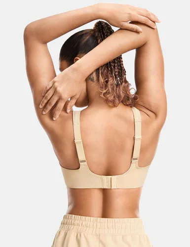 Vista 2 de SYROKAN Sujetadores deportivos para mujer, con aros de alto soporte, acolchados, de alto impacto, cobertura completa, para correr, gimnasio
