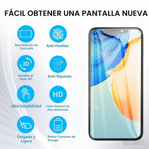 Vista 5 de Pantalla de repuesto para iPhone 11 Pro Max con altavoz de oído LCD de 6.5 pulgadas