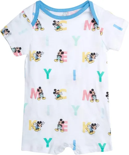 Vista 6 de Disney Paquete de 2 mamelucos de manga corta con cierre a presión de Mickey Mouse para bebé (recién nacidobebé)