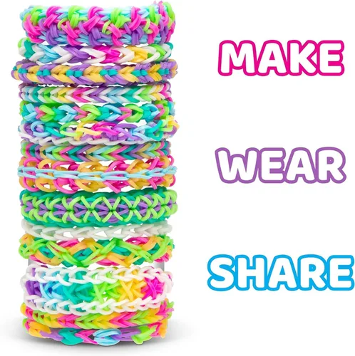Vista 9 de Rainbow Loom - Kit de pulsera de goma original con gancho de metal