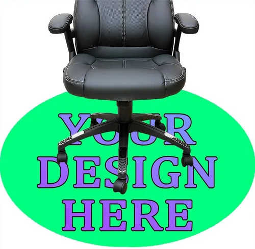 Vista 115 de Tapete redondo personalizado para silla de escritorio de oficina, diseño de tu propio logotipo de foto, texto, alfombrillas circulares