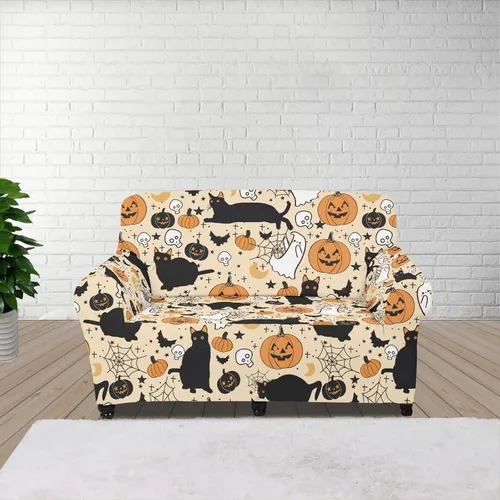 Vista 75 de Horeset Fundas elásticas para sofá con diseño de flores otoñales, lavables para sofá de 2 cojines, funda protectora para mascotas y perros