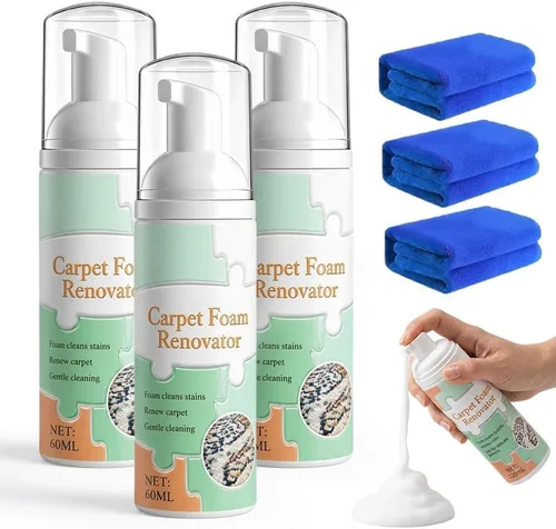 Vista 9 de Removedor de manchas de espuma sin agua con toalla, 2 fl oz