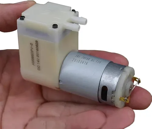 Vista 2 de DC 12V-15V Gran Flujo 395 Motor Bomba de aire de vacío Bomba de diafragma de succión de presión negativa Empaquetador DIY Empaquetador Inflador