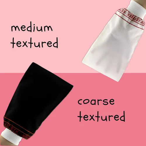 Vista 6 de Kelebek - Juego de 2 guantes exfoliantes prémium Guantes de baño de limpieza profunda para mujeres y hombres Hammam Keesa turco natural