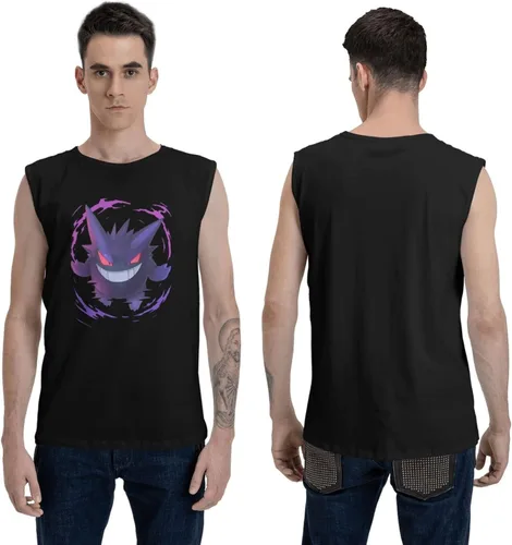 Vista 3 de DPFHL Gengar Tank Tops Mens T-Shirt Sleeveless Shirt