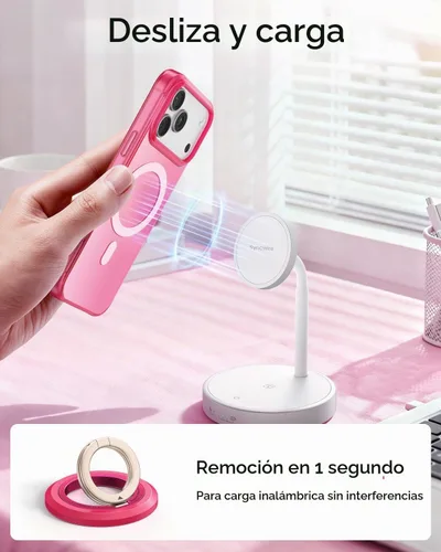 Vista 8 de SYNCWIRE Soporte magnético para anillo de teléfono, para MagSafe Phone Grip Mora (Berry Crush)