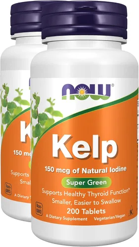 Vista 9 de NOW Kelp 150mcg, 200 tabletas
