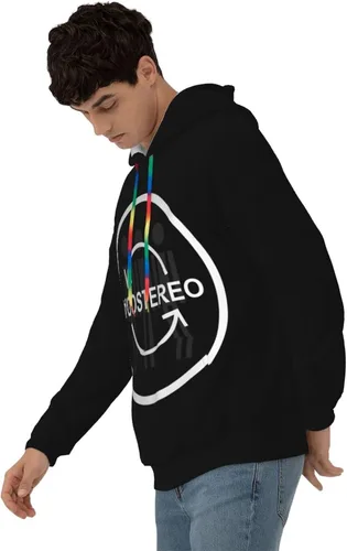 Vista 3 de Taijlao Soda Stereo Logo Hoodie Casual Sweatshirt 3d Printed Pullover Outerwear With Pockets For Mens
