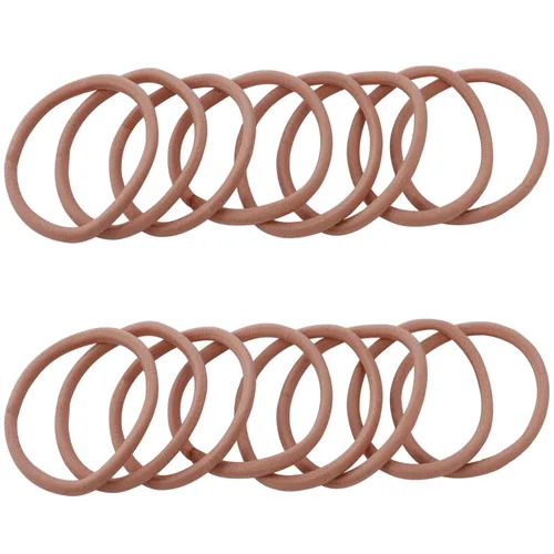 Vista 4 de 100 piezas de coletero elástico de 4 mm, sin daños, para mujeres, hombres y niñas (4 mm, color beige y rubio)