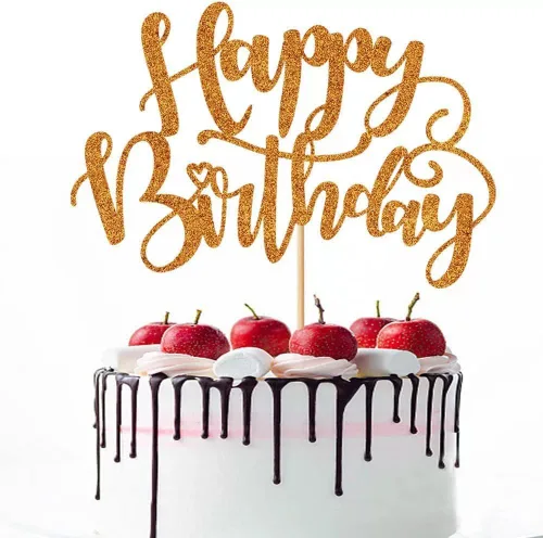 Vista 7 de Decoración negra para tartas de cumpleaños, suministros de decoración de fiesta de cumpleaños Negro 1
