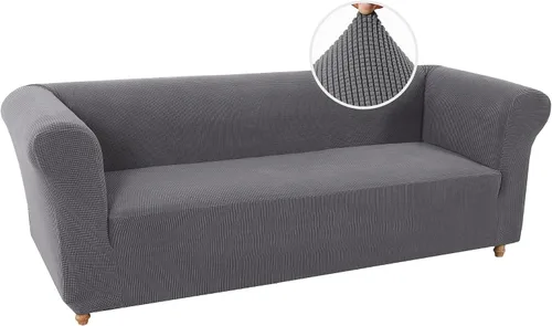 Vista 25 de Turquoize Funda elástica para silla estilo Chesterfield para sala de estar, 1 pieza, funda de sofá suave y antideslizante con tela jacquard gruesa