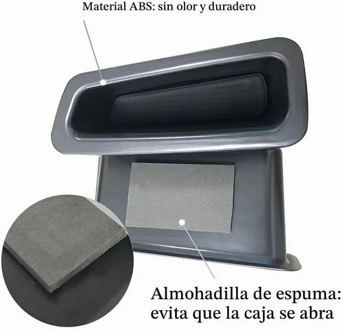 Vista 3 de Mango de puerta Vesul con caja de almacenamiento para apoyabrazos, tipo contenedor de teléfono, para Volvo XC60 2009 2010 2011 2012 2013 2014 2015