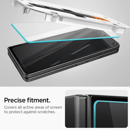 Vista 6 de Spigen GlasTR EZ FIT - Protector de pantalla de vidrio templado para Galaxy Z Fold 5 9H Hardness Tempered Glass, Easy Installation Kit