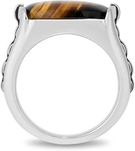 Vista 4 de Star Wars Fine Jewelry The Wookiee - Anillo para hombre, ojo de tigre, piedra preciosa, plata, Metal, ojo de tigre