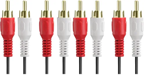 Vista 7 de Fosmon Cable de audio estéreo macho a macho de 2 RCA, conector RCA dual para sonido claro, 6 pies