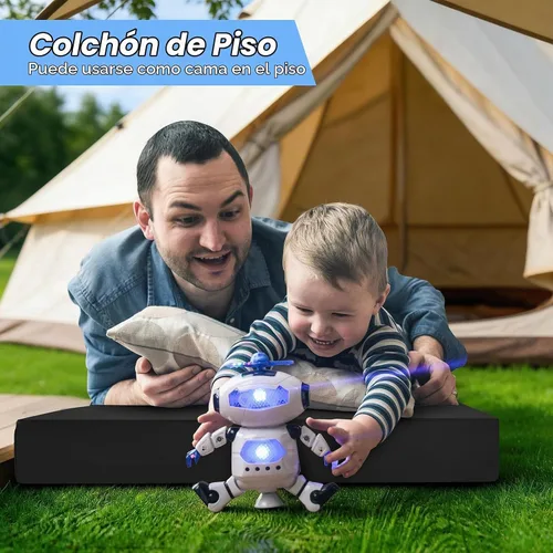 Vista 7 de CYMULA Almohadilla de Colchón de Espuma Viscoelástica para Acampar, Almohadilla para Dormir de 3 Pulgadas para Acampar, Base Antideslizante Inferior