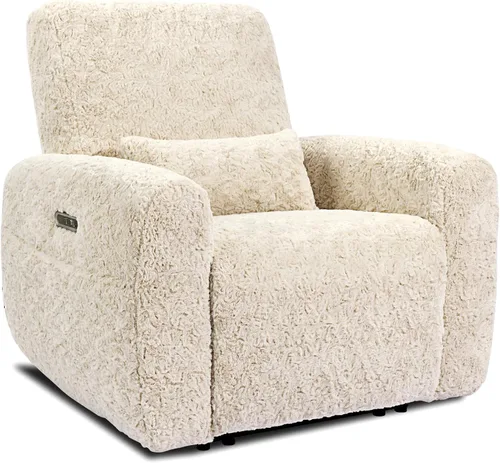 Vista 8 de EONIX Silla reclinable de pared Zero Clearance, tela de felpa prémium Beige