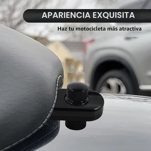 Vista 4 de Cromo plateado para perno de asiento Harley Perno/tornillo de acero inoxidable con cubierta de perilla de montaje Compatible con Harley-Davidson