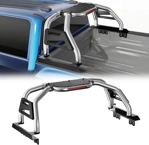 Vista 10 de SYHVU Barra de Rollo Deportiva Ajustable Universal para Cama de Camión, Barras de Rollo de Acero Inoxidable Compatibles con Dodge Ram