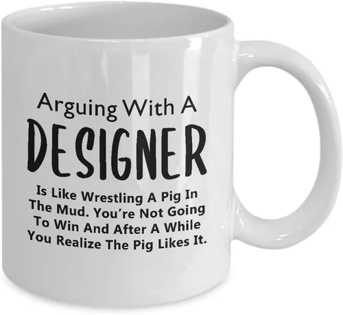 Vista 2 de Lindos regalos para taza de café de diseñador, taza de té, desarrollador gráfico de UX, artista, diseño de interiores, departamento creativo