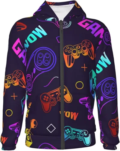 Vista 7 de Videojuegos - Sudadera con capucha y bolsillo para niños y niñas de 7 a 12 años