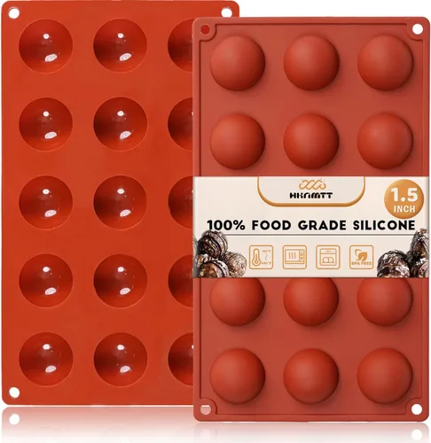 Vista 17 de HKNMTT Moldes de Silicona Mini Forma Redonda, 468 Cavidades Bandeja de Horneado de Pequeñas Semi Esferas Moldes para Golosinas para Perros y Dulces