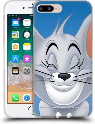 Vista 92 de Head Case Designs Funda de gel de cara completa con licencia oficial de Tom y Jerry Jerry [protección de grado militar] compatible con Apple iPhone