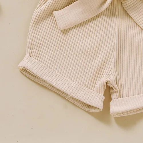 Vista 6 de Ropa de niña para bebé, ropa sin mangas, lindo halter mameluco de una sola pieza, conjunto de ropa de verano 1-5T