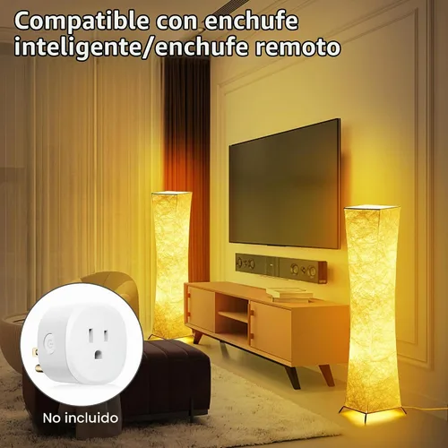 Vista 7 de chiphy - Lámpara de pie regulable de 52” (S) de alto, 2 bombillas LED de 12 W con 3 niveles de brillo ajustables, pantalla de tela blanca, para sala