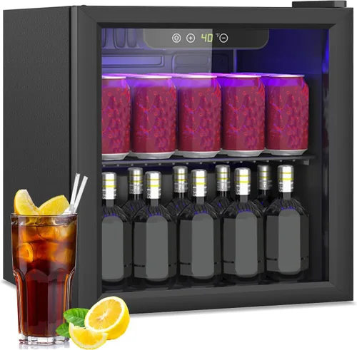 Vista 7 de Mini Refrigerador Compacto de 24 Latas/0.9 Pies Cúbicos para Refrescos, Bebidas, Cerveza o Vino, Pequeño Refrigerador Enfriador de Bebidas Portátil