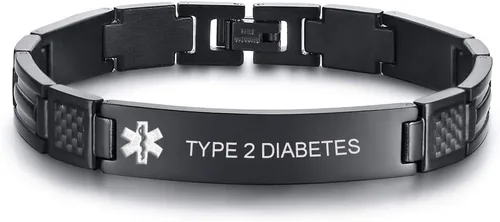 Vista 29 de VNOX Pulsera ajustable de acero inoxidable cepillado de 2 tonos con grabado personalizado gratis, identificación de alerta médica, unisex