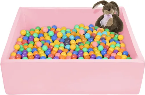 Vista 15 de TRENDBOX Pozo de pelotas de espuma viscoelástica de 35.4 x 35.4 x 13.8 pulgadas, equipo suave para piscina para niños pequeños, color negro