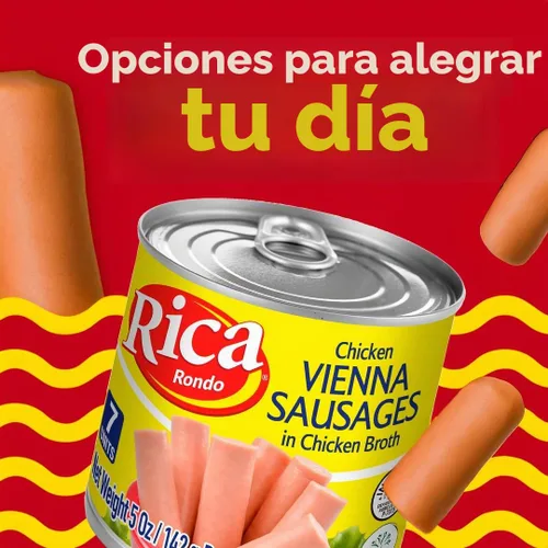 Vista 6 de Rica Chicken Vienna Salchichas de 5 onzas (paquete de 6)