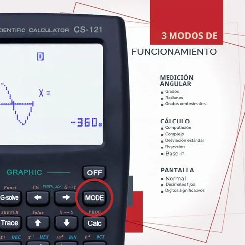 Vista 3 de CATIGA Calculadoras científicas con funciones gráficas, calculadoras gráficas con múltiples modos, calculadoras científicas para estudiantes, cursos
