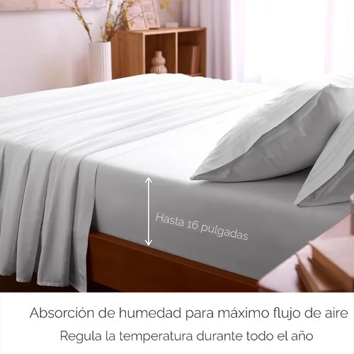 Vista 4 de Mellanni - Juego de sábanas individual de 4 piezas de la colección icónica, (incluyendo 2 fundas de almohada), bolsillo profundo de 16 pulgadas 1102