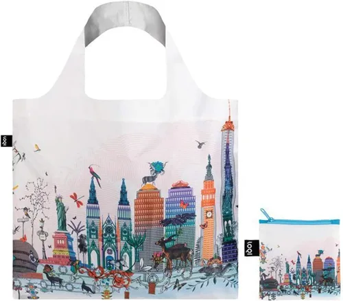 Vista 3 de LOQI Bolsa de compras reutilizable unisex para adultos, diseño de Kristjana S Williams Interiors