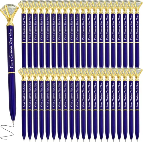 Vista 68 de Hasta 100 bolígrafos de diamante personalizados a granel con nombre, bolígrafo de impresión personalizada con logotipo de negocios grabado, mensaje