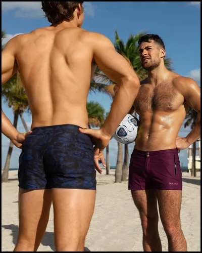 Vista 109 de Bang Men's Swimwear - Beach Shorts - Stretchy Quick-Dry All-Use Premium Swimsuit Trunk Square Cut