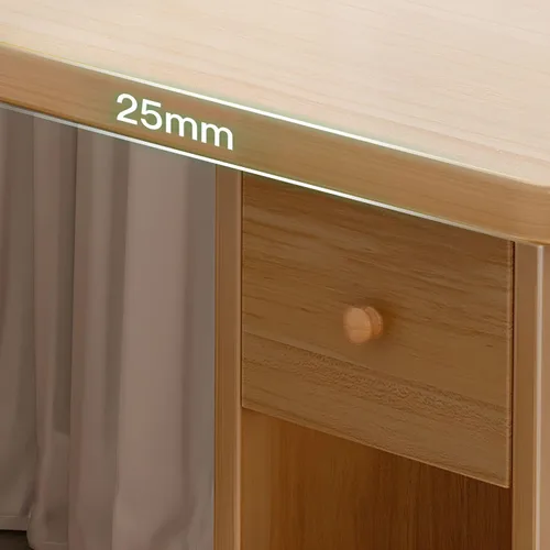 Vista 5 de Escritorio reversible para computadora, escritorio de madera en Natural