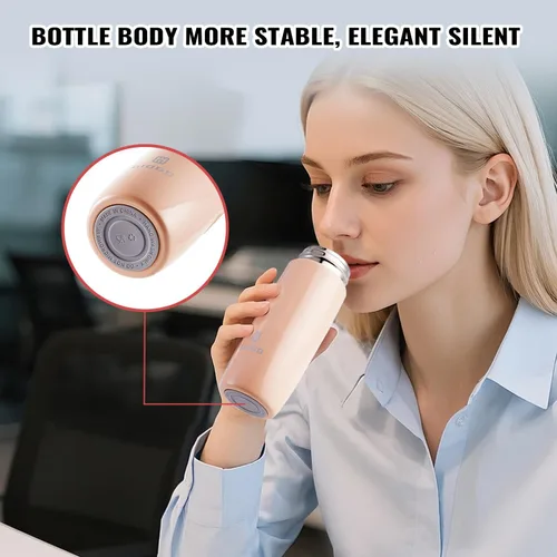 Vista 5 de Pequeña Botella Termo Mini Botella de Agua Aislada al Vacío 200ml/6.8oz Frasco de Agua de Acero Inoxidable Termo para Bebidas Calientes y Frías