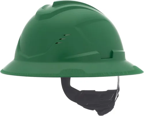 Vista 18 de MSA V-Gard C1 Casco de Ala Completa con Barrera Térmica de Enfriamiento ReflectIR y Suspensión Fas-Trac III - Utiliza Características de Negro