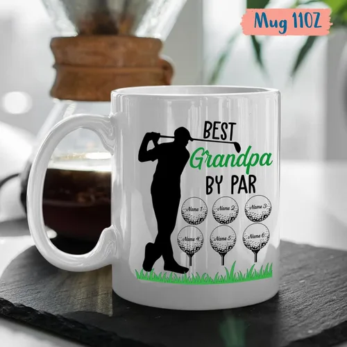 Vista 4 de Taza de café personalizada para el mejor abuelo por par, regalo para abuelo, tazas de abuelo, tazas personalizadas para abuelo con nombres de niños