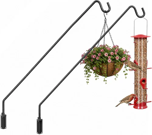 Vista 18 de MIXXIDEA Kit de montaje para colgar en riel de cubierta de valla de 11 pulgadas de largo, gancho decorativo resistente para comederos de pájaros